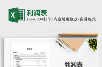2021年利潤表