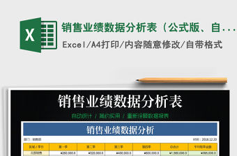 2021年銷售業績數據分析表（公式版、自動）