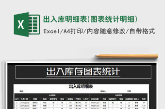 2021年出入庫明細(xì)表(圖表統(tǒng)計(jì)明細(xì))