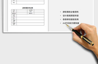 2021年辭職離職申請表