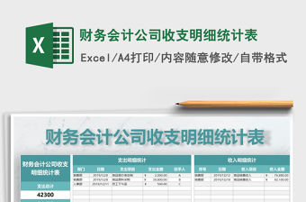 2021年財(cái)務(wù)會(huì)計(jì)公司收支明細(xì)統(tǒng)計(jì)表