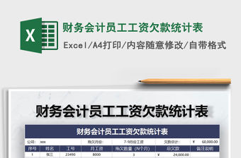 2021年財務會計員工工資欠款統計表