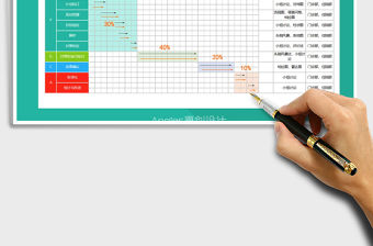 2021年精美品管圈甘特圖表格