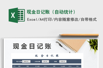 2021年現(xiàn)金日記賬（自動統(tǒng)計）