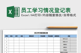 2021年員工學(xué)習(xí)情況登記表
