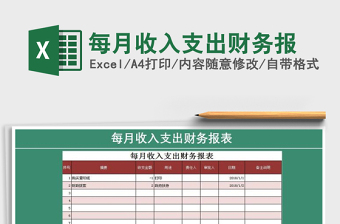 2021年每月收入支出財(cái)務(wù)報(bào)