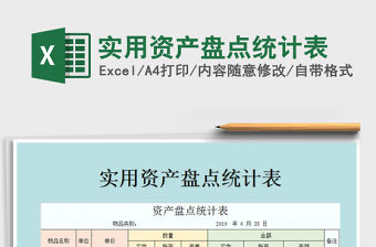 2021年實用資產盤點統計表