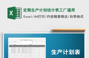 2021年定期生产计划统计表工厂通用