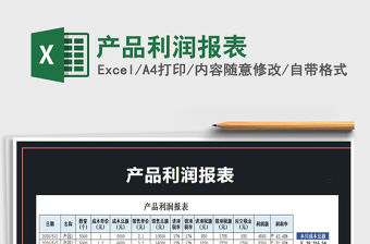 2021年產(chǎn)品利潤報(bào)表