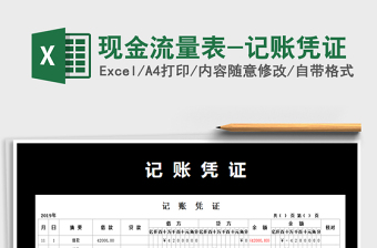 2021年現(xiàn)金流量表-記賬憑證