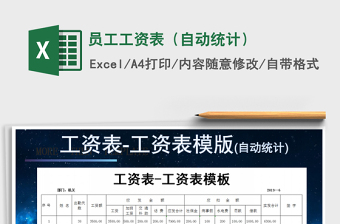 2021年員工工資表（自動統(tǒng)計）