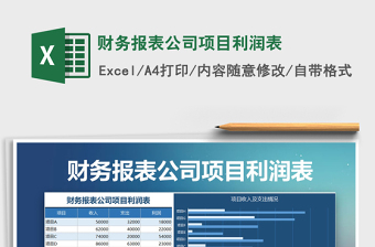 2021年財(cái)務(wù)報(bào)表公司項(xiàng)目利潤(rùn)表