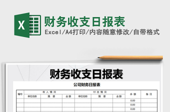 2021年財(cái)務(wù)收支日?qǐng)?bào)表