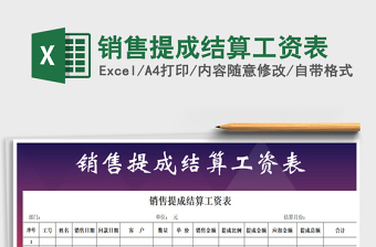 2021年銷售提成結算工資表