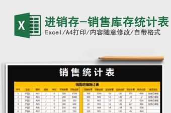 2021年進(jìn)銷存-銷售庫存統(tǒng)計表