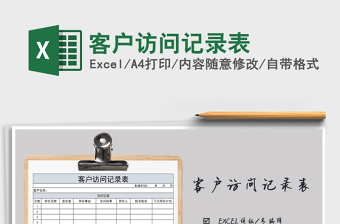 2021年客戶訪問記錄表