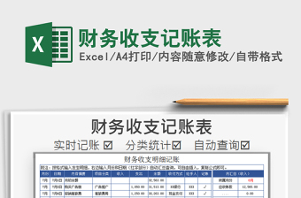 2021年財務(wù)收支記賬表