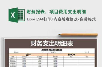 2022财务报表-支出明细预算