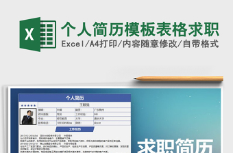 2021年個(gè)人簡歷模板表格求職免費(fèi)下載