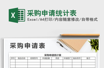 2021年采購(gòu)申請(qǐng)統(tǒng)計(jì)表