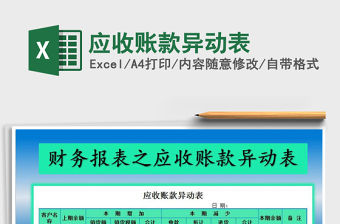 2021年應收賬款異動表