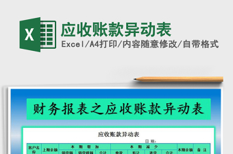 2021年應(yīng)收賬款異動表