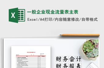 2021年一般企業(yè)現金流量表主表免費下載