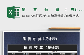 2022銷售預(yù)算（統(tǒng)計(jì)表）
