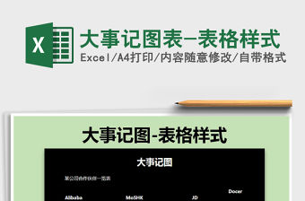 2021年大事記圖表-表格樣式