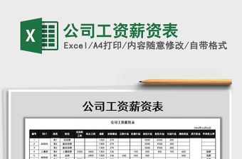 2021年公司工資薪資表