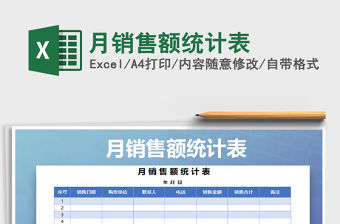 2021年月銷售額統計表