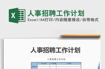 2021年人事招聘工作計(jì)劃免費(fèi)下載