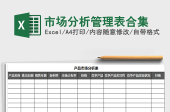 2021年市場分析管理表合集免費下載