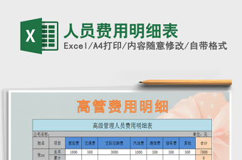 2021年人員費用明細表