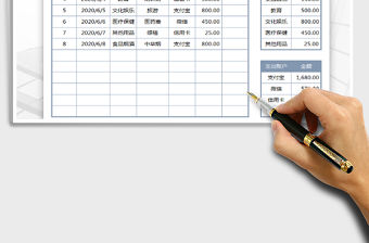 2021年家庭費用支出明細表