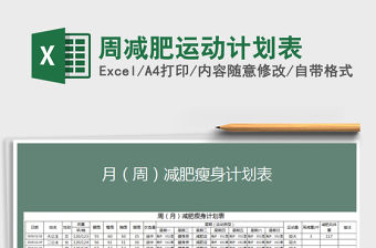 2021年周減肥運動計劃表