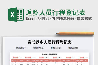 2021年返鄉(xiāng)人員行程登記表