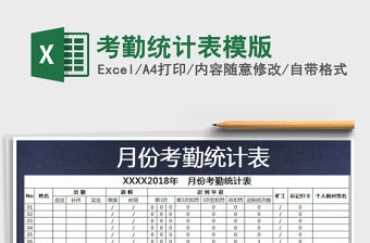 2021年考勤統計表模版