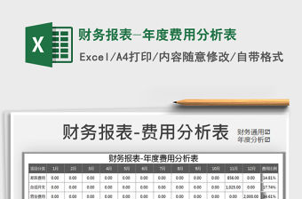 2021年財務報表-年度費用分析表