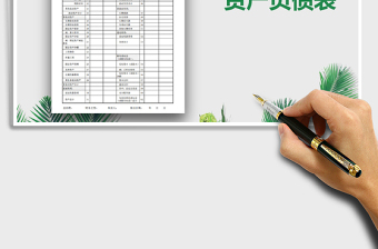 2021年資產(chǎn)負債表模板