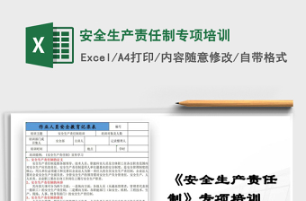 2021年安全生產(chǎn)責任制專項培訓