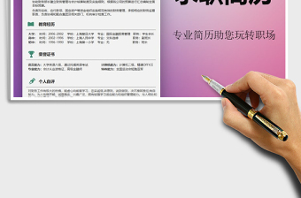 2021年個(gè)人簡(jiǎn)歷表格求職模板