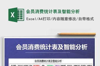 2021年會員消費統計表及智能分析