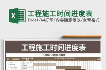 2021年工程施工時間進(jìn)度表