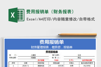 2021年費用報銷單（財務報表）