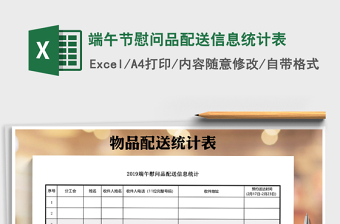 2021年端午節(jié)慰問品配送信息統(tǒng)計(jì)表