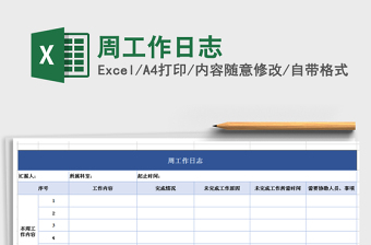 2022周工作日志excel模板