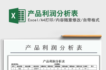 2021年產品利潤分析表