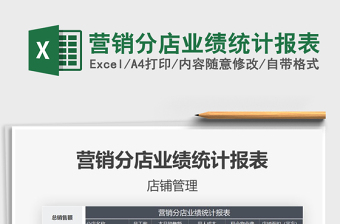 2021年營銷分店業(yè)績統(tǒng)計報表