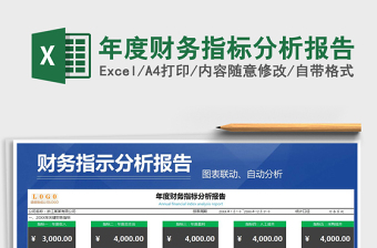 财务报表指标分析表